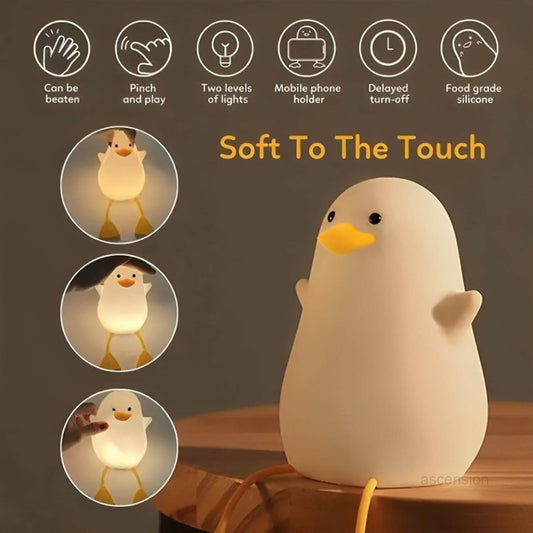 Silicone Cute Duck Night Lamp