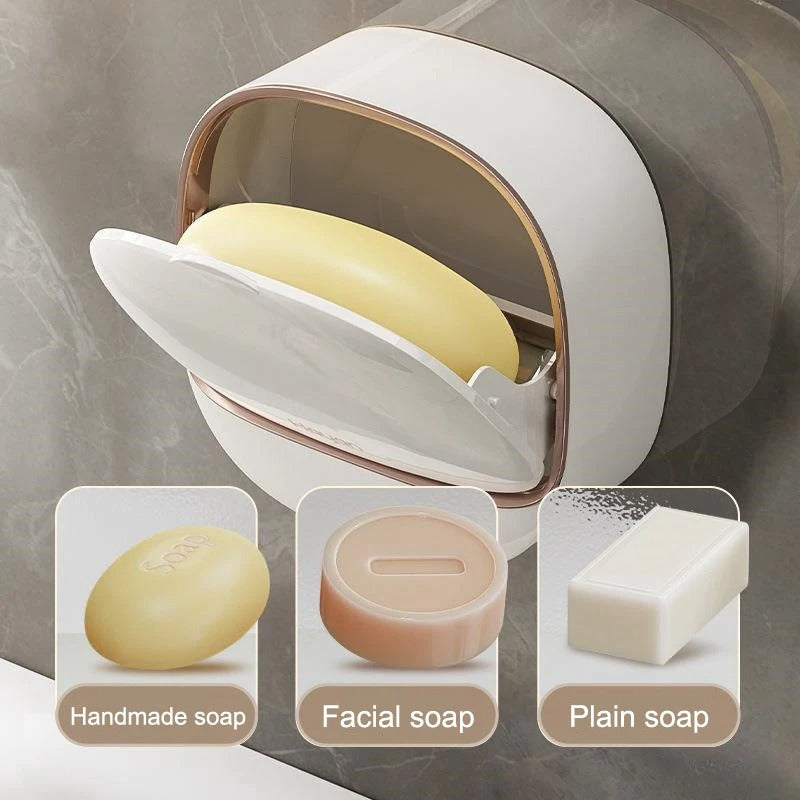 Luxury Soap Holder with Drain Tray (Pack of 2)