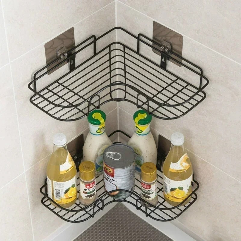 Self-Adhesive Bathroom Corner Rack
