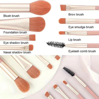 8 Pcs Makeup Brush Set